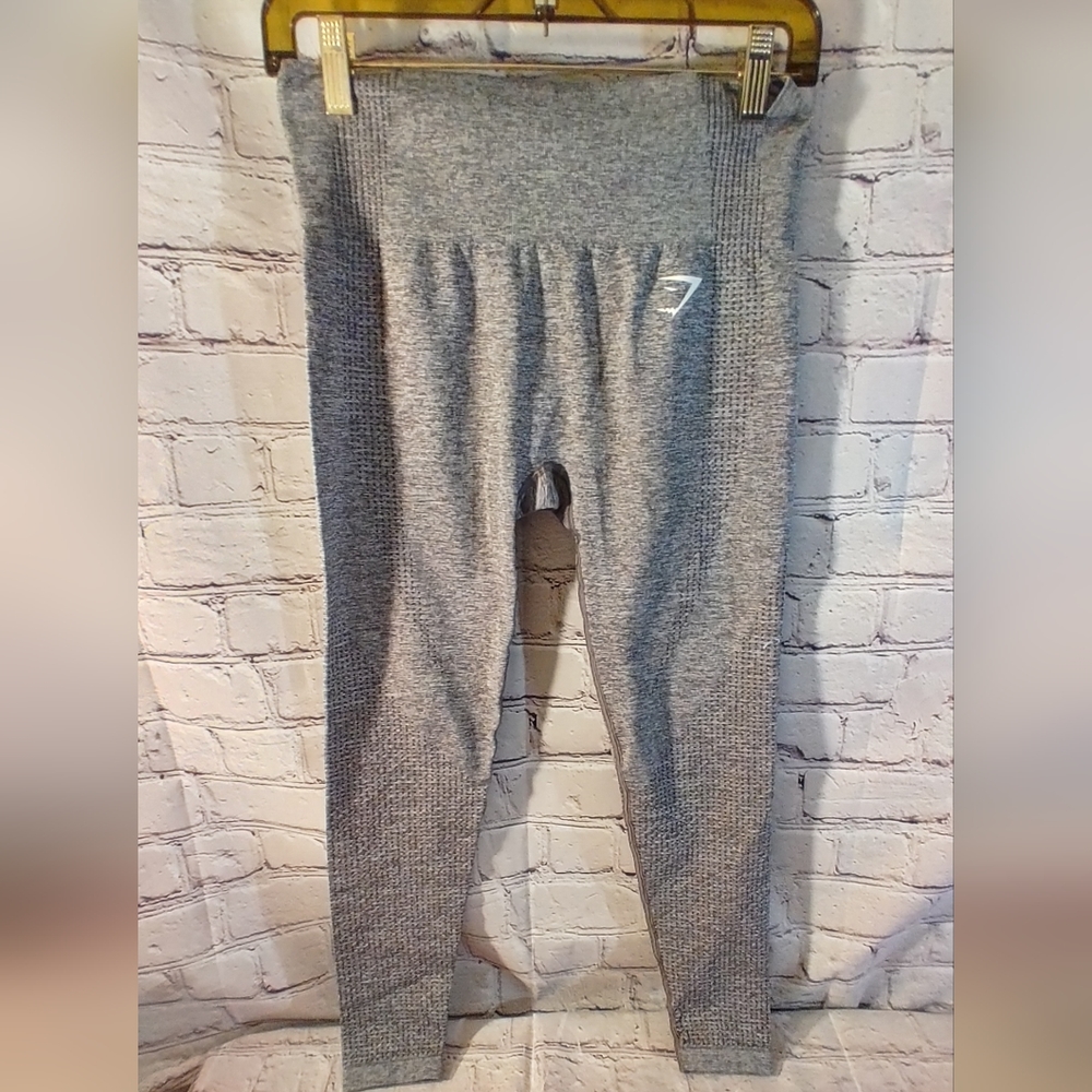 Gymshark Energy Seamless Hi Rise Small Heather Grey Leggings Active Stretch